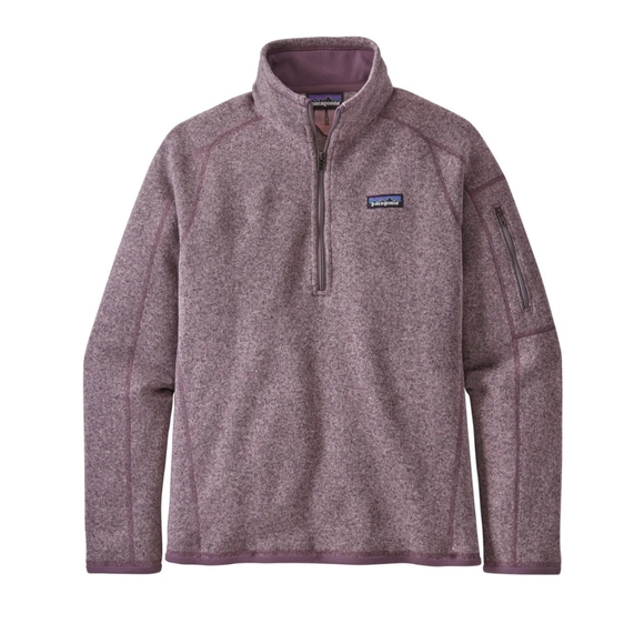Patagonia better sweater 1/4 zip fleece lined pullover purple - Picture 2 of 8